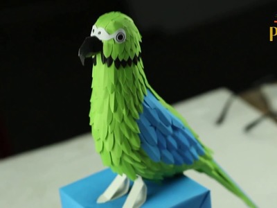How To Make An Amazing Parrot Easily by Using Colour Papers and Glue | You don't gonna miss it |