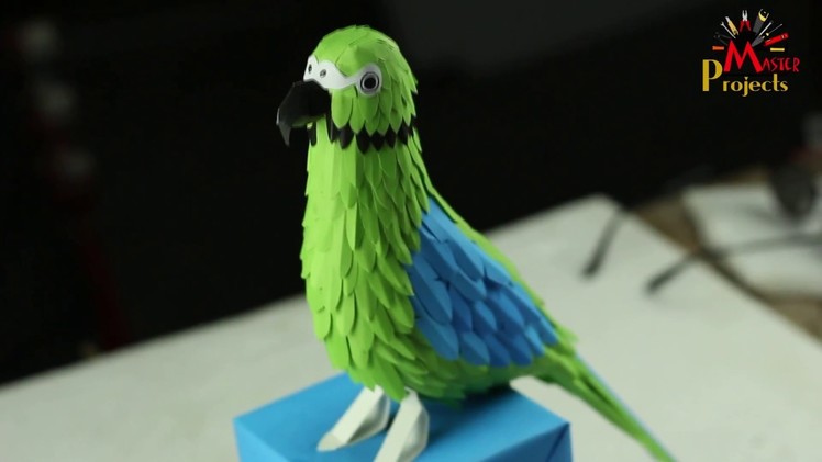 How To Make An Amazing Parrot Easily by Using Colour Papers and Glue | You don't gonna miss it |