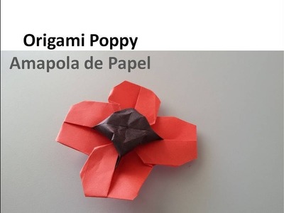 How to Make an ANZAC Day #Poppy with Origami Paper - Amapola de Papel