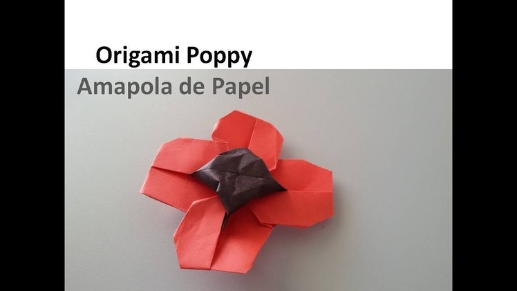 How to Make an ANZAC Day #Poppy with Origami Paper - Amapola de Papel