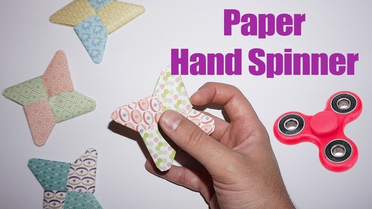 How to make an easy paper diy hand spinner origami for kids ?