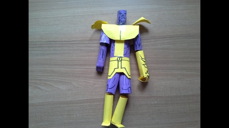 How to make an easy paper Thanos action figure from Avenger s infinity war