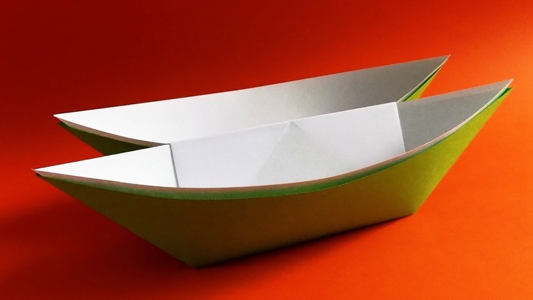 How to make an origami paper boat ???? How to make a paper double boat