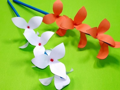 How to Make Beautiful Paper Flower Stick for Room Decoration | Jarine's Crafty Creation