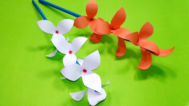 How to Make Beautiful Paper Flower Stick for Room Decoration | Jarine's Crafty Creation