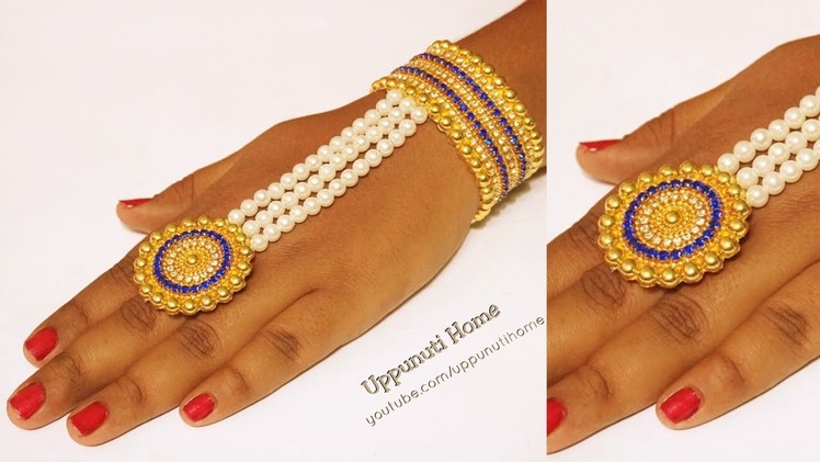 How To Make Beautiful Ring At Home | DIY | Making Bridal bracelet wrist & Ring.uppunutihome