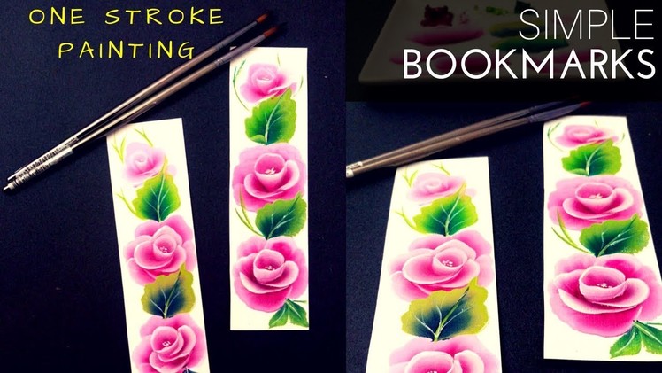 How to make Bookmarks | Quick and simple one stroke painting | Acrylic painting