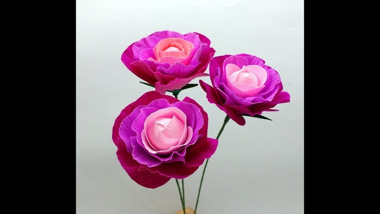How to make Crepe Paper Flowers easy (flower # 268)