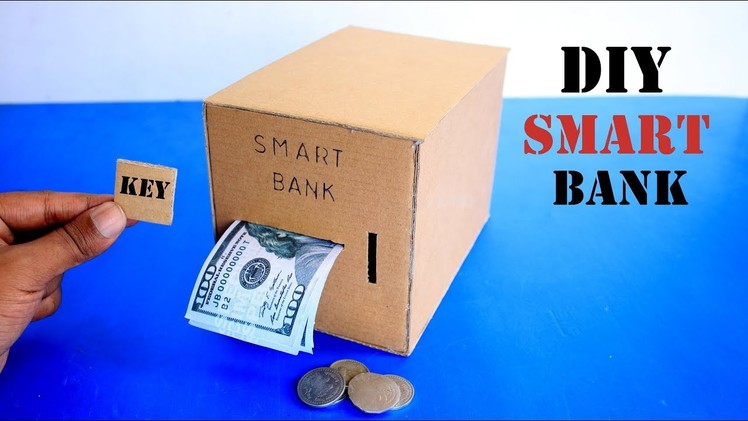 How to Make DIY Smart Personal Bank from Cardboard Homemade Bank Saving Coin and Cash