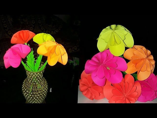 How to Make Easy, realistic,Beautiful  Paper Flower.How to make Paper Flower.DIY craft paper flower