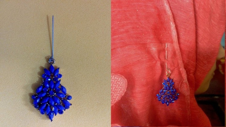 How to make hijab pin at home. Hijab pin from earrings.Make your own hijab pin.