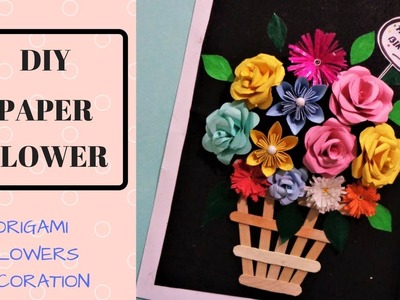 How to Make Origami Flower Card | DIY Paper Flower Decoration