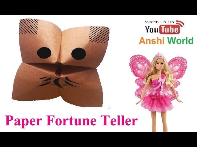 How to make paper fortune teller: talking frog: changing face:talking toy: Anshi World
