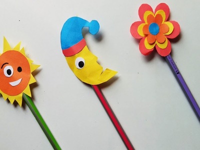 How to make paper pencil decorations.\\DIY\\Pencil Decorations.