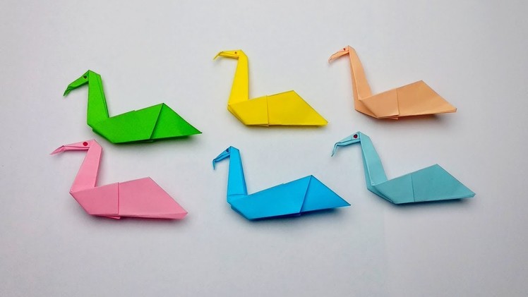 How to make Paper SWAN Easy? (3D Origami Animals Instructions)