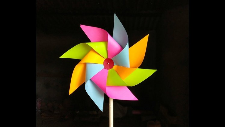 HOW TO MAKE PAPER WINDMILL DIY