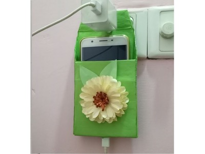 How to make phone charger stand using paper.