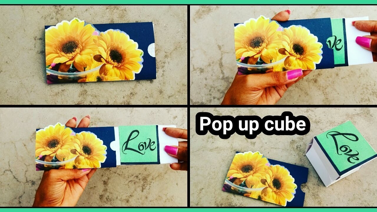 How to make Pop Up Cube Card with Envelope | हैंडमेड ग्रीटिंग कार्ड कैसे बनाये ? Mother Day Card |