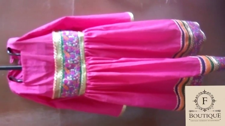 How to make pthani frock   Sindhi frock Afghani frock balochi farok Eid dress