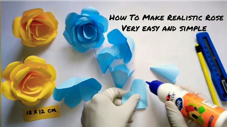 How to make realistic rose flower || DIY || By Creative Ideas ||