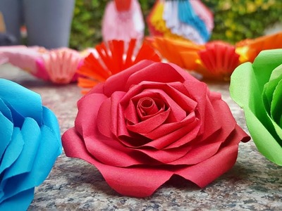 How to make Rose Paper Flower | DIY Paper Crafts