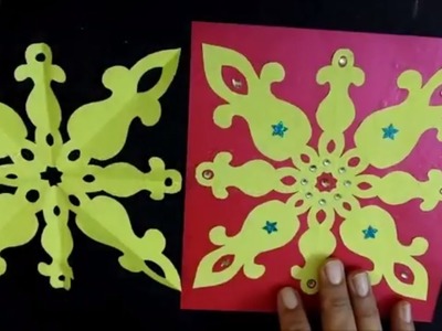 How To Make Simple & Easy Paper Cutting Pattern Design | Crafts | Paper Cutting Craft | Kirigami Art