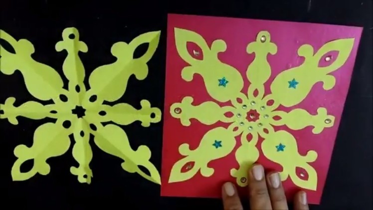 How To Make Simple & Easy Paper Cutting Pattern Design | Crafts | Paper Cutting Craft | Kirigami Art