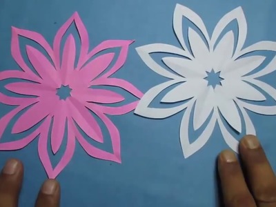 How to make simple & easy paper cutting flower designs  paper flower DIY Tutorial by step by step