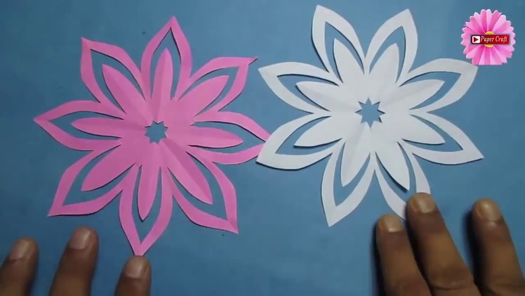 How to make simple & easy paper cutting flower designs  paper flower DIY Tutorial by step by step