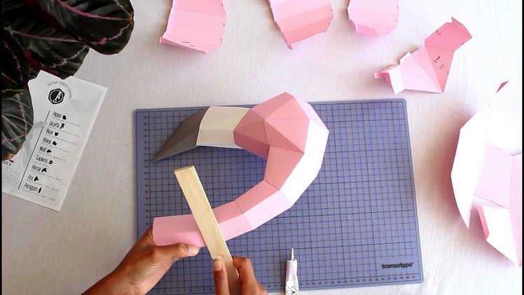 How to make the Paper Flamingo by Assembli