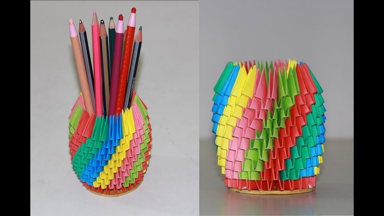 Make 3D pencil holder -  Mind Blowing Paper Tricks