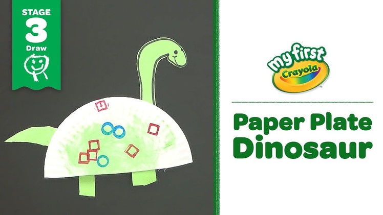 My First Crayola || Paper Plate Dinosaur Activity || Stage 3