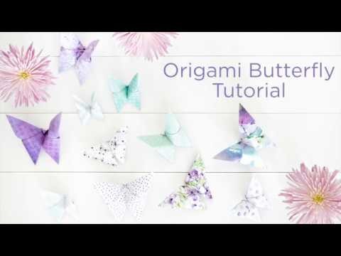 Origami Butterfly Tutorial Using the Secret Garden Paper Pack by Creative Memories