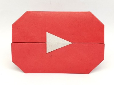 Origami YouTube Play Button easy making tutorial - Colors Paper