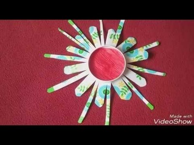 Paper cup flower || Best out of waste || Recycled crafts || ks lakshmi - 17