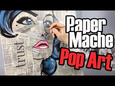 Paper Mache Pop Art Painting | Acrylic Painting Art Ideas on Canvas