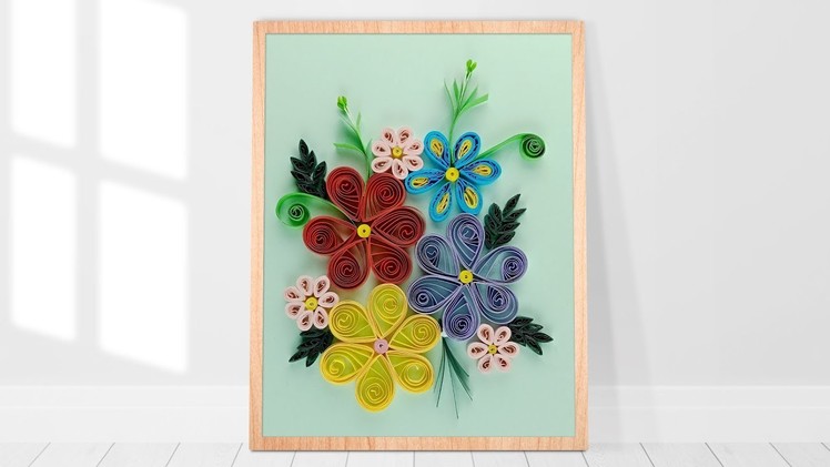 Quilling Paper Flower : How to make quilling art