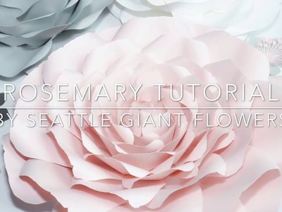 Rosemary rose video tutorial by Seattle Giant Flowers. Free paper flower tutorial!