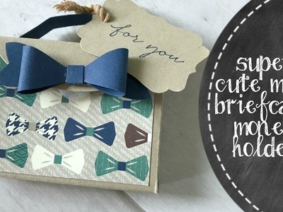 Super Cute Mini Briefcase Money Holder feat  True Gentlemen Designer Paper