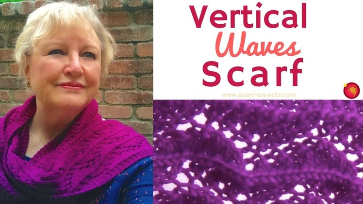 Vertical Waves Scarf - Zig Zag Lace Scarf - Knitting a Lace Scarf