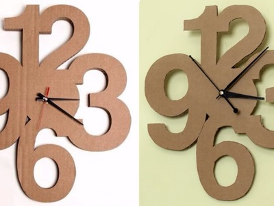 Wall Clock || Best Out of Waste Idea | How to make Wall Clock | DIY Cardboard crafts easy | Handmade