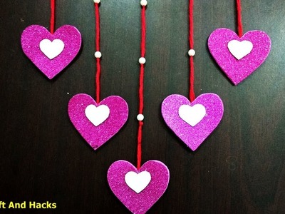 Wall Hanging || DIY Paper Heart Wall Hanging - Easy Wall Decoration Ideas | DIY | Origami