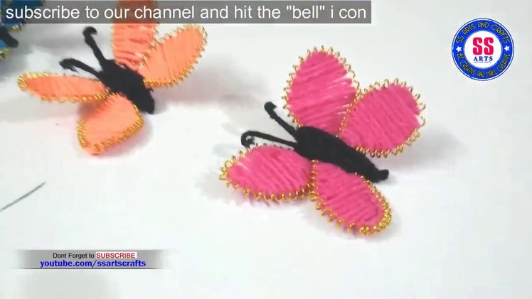 Amazing Diy woolen butterfly |woolen kids crafts| Home decoration ideas
