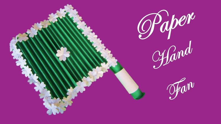 BA2 Make hand fan with paper || DIY Paper craft