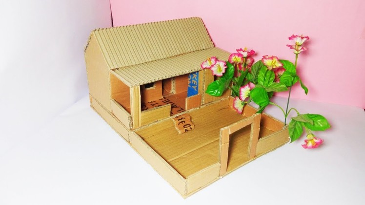 Beautiful Cardboard House Project DIy at house