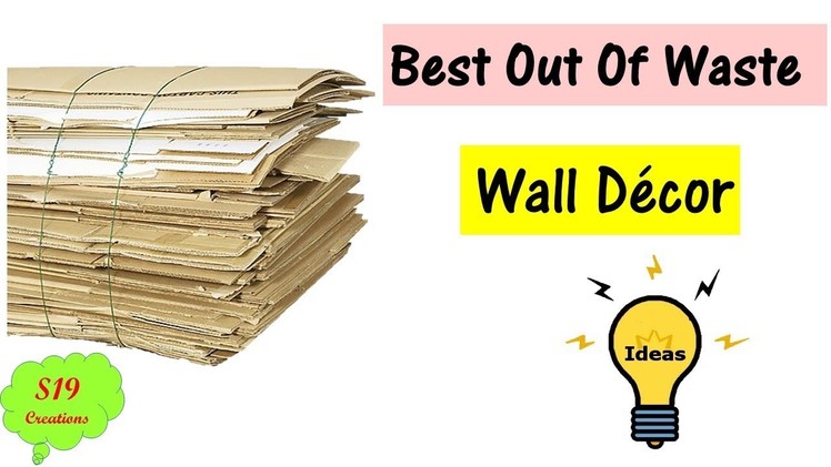 Best out of waste | wall decor | diy arts and crafts | easy Home decor idea | waste material craft