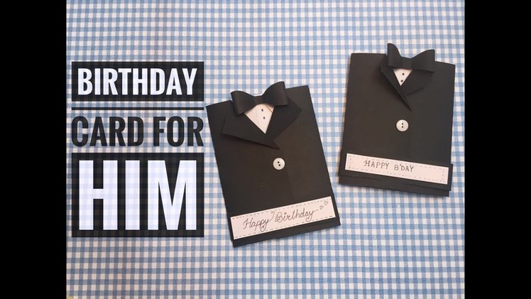 Coat Tuxedo Card | Card ideas for him| Diy card | Easy card Ideas | Birthday card ideas | 2018