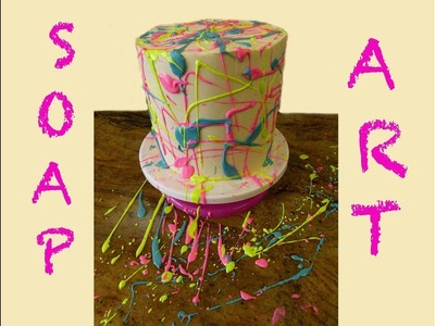 Decorating the Rainbow Cake - Soap Art