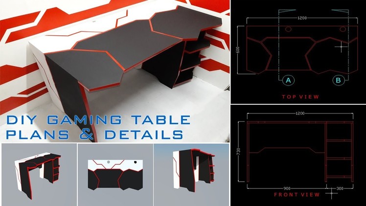 DIY 40$ Gaming Table + Plans and Details