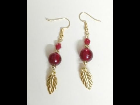 DIY Charm Earrings, How to make Bead earrings in less than 2 minutes, Beautiful Glass Bead Earrings